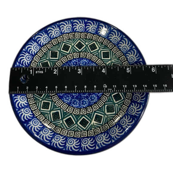 Polish Pottery Teacup and Saucer Hand Made Tea Pot with Lid Matching A.W-164 - Picture 6 of 12